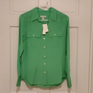 J. Crew Silk Buttondown